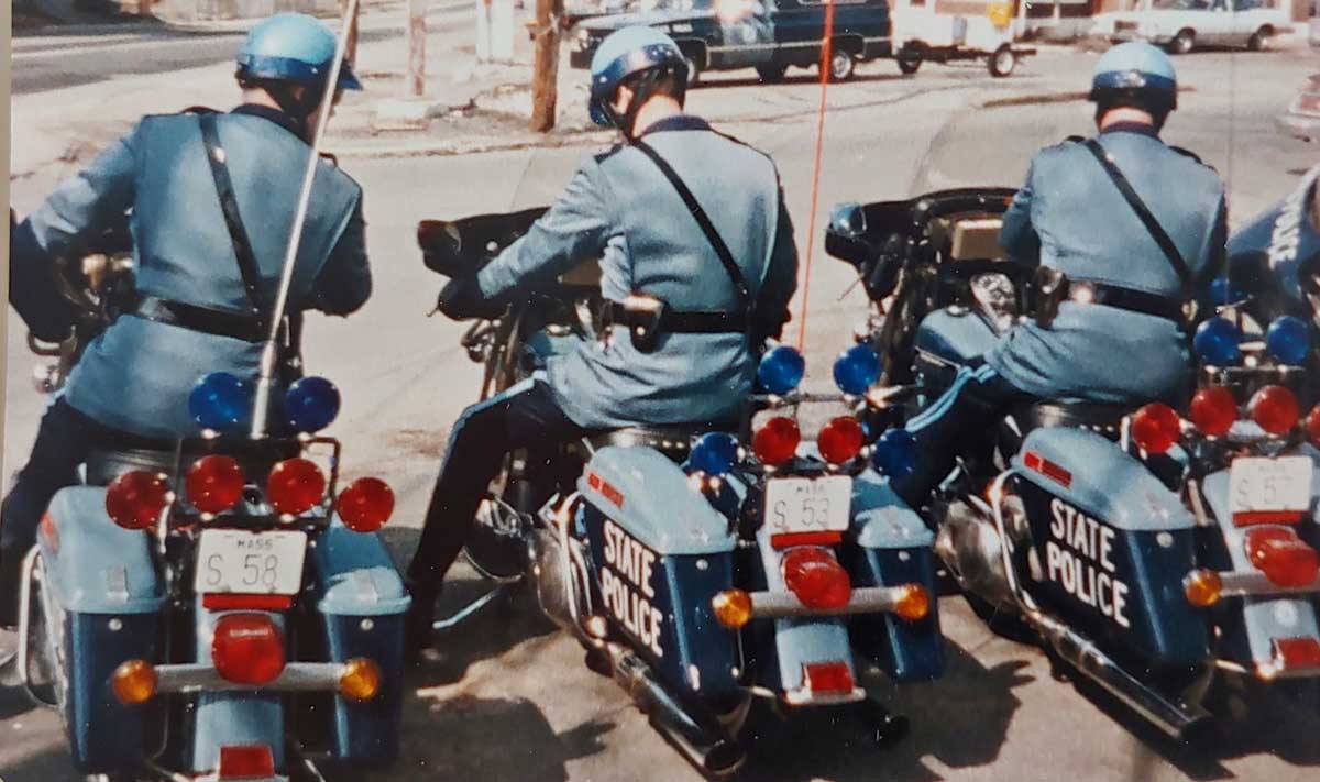 Massachusetts police license plate image