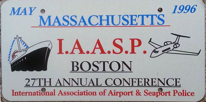 Massachusetts police license plate image