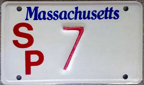 Massachusetts police license plate image