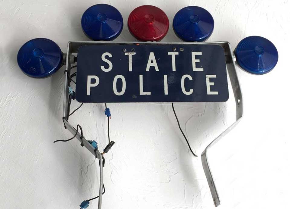 Massachusetts police license plate image