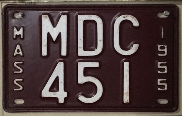 Massachusetts police license plate image