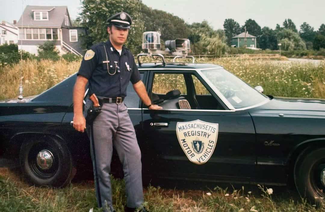 Massachusetts police license plate image