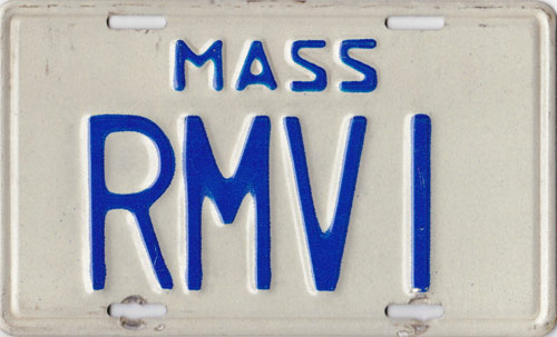 Massachusetts police license plate image