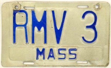 Massachusetts police license plate image