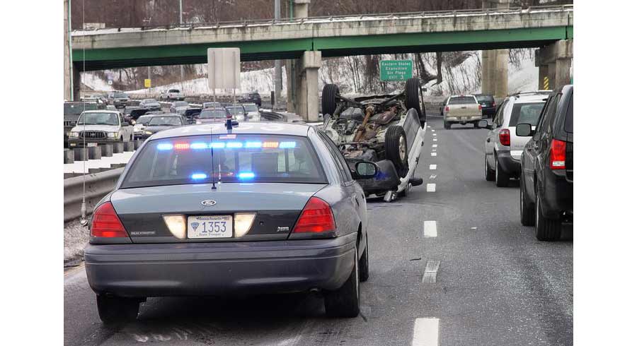 Massachusetts police car