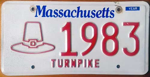 Massachusetts police license plate image