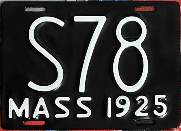 Massachusetts police license plate image