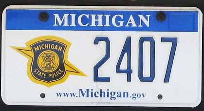 Michigan license plate image