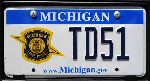 Michigan license plate image