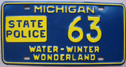 Michigan license plate image