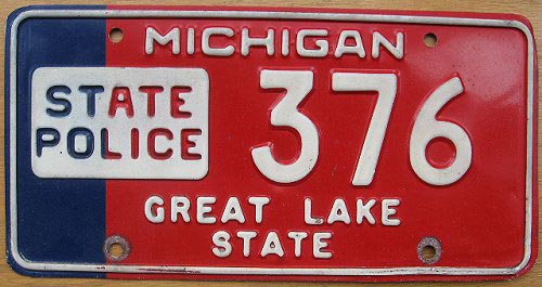 Michigan license plate image