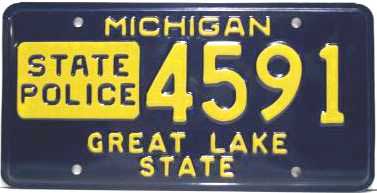 Michigan license plate image