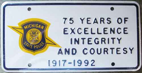 Michigan license plate image