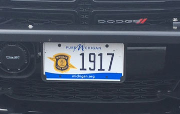 Michigan license plate image