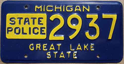 Michigan license plate image