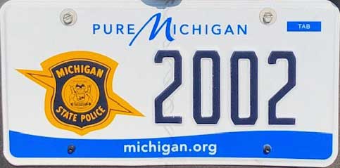 Michigan license plate image