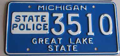 Michigan license plate image