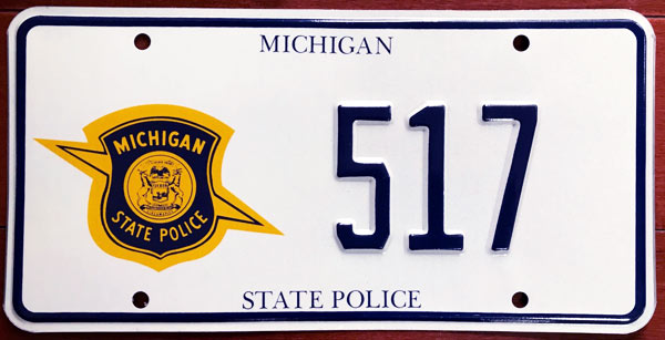 Michigan license plate image