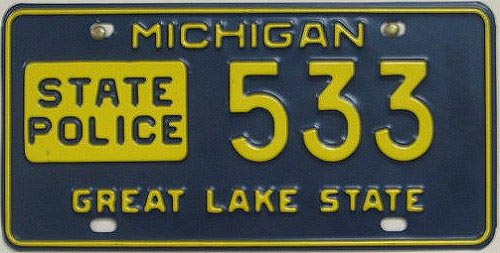 Michigan license plate image