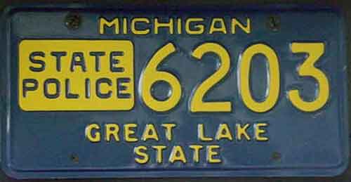 Michigan license plate image