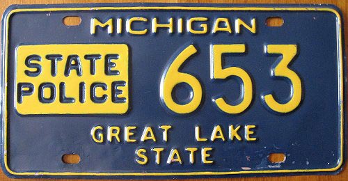 Michigan license plate image