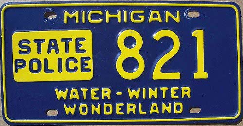 Michigan license plate image