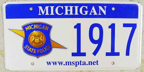 Michigan license plate image