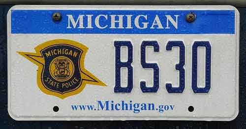 Michigan license plate image