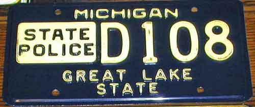 Michigan license plate image