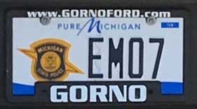 Michigan license plate image