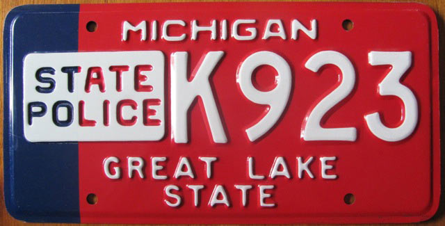 Michigan license plate image