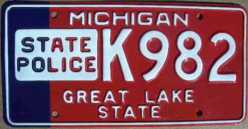 Michigan license plate image