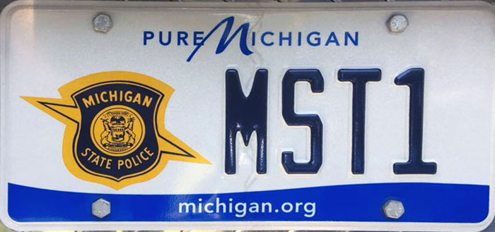 Michigan license plate image