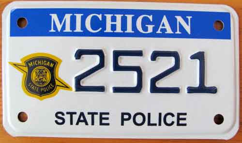 Michigan license plate image