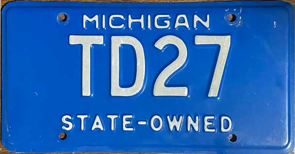 Michigan license plate image