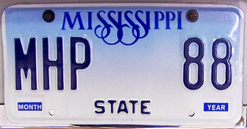 Mississippi license plate image