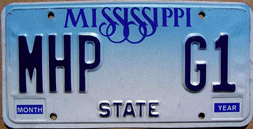 Mississippi license plate image