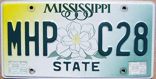 Mississippi license plate image