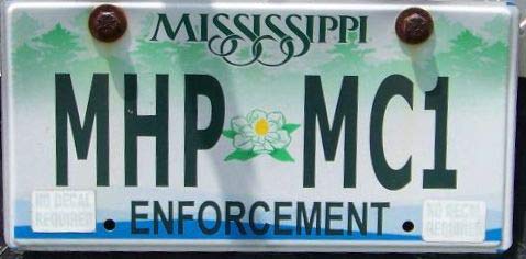 Mississippi license plate image