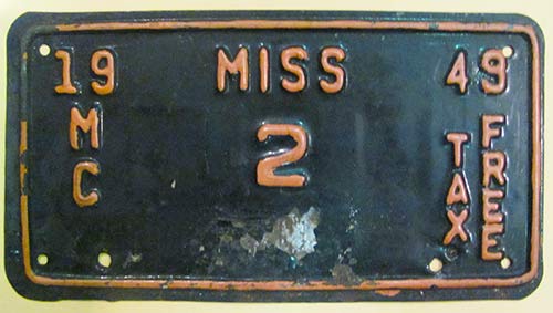 Mississippi license plate image