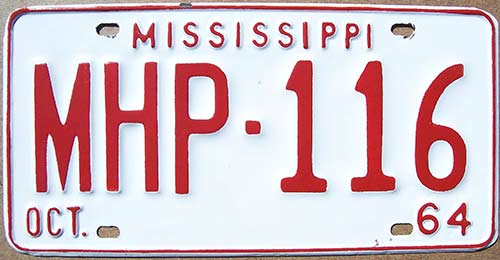 Mississippi license plate image