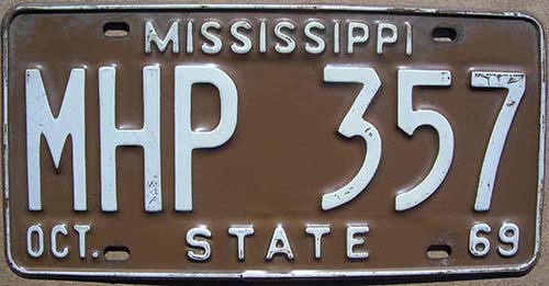 Mississippi license plate image