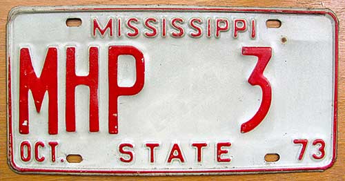 Mississippi license plate image