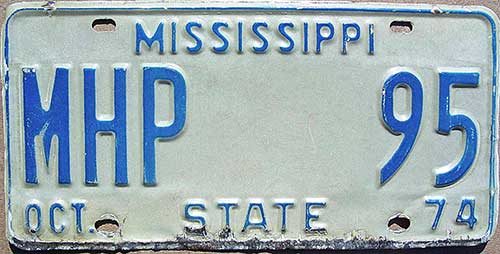 Mississippi license plate image