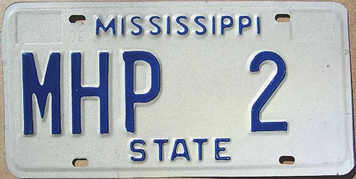 Mississippi license plate image