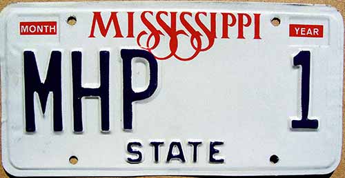 Mississippi license plate image