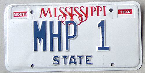 Mississippi license plate image