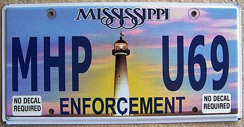 Mississippi license plate image