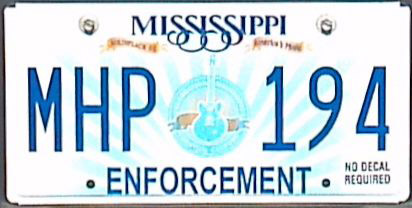 Mississippi license plate image