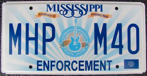 Mississippi license plate image